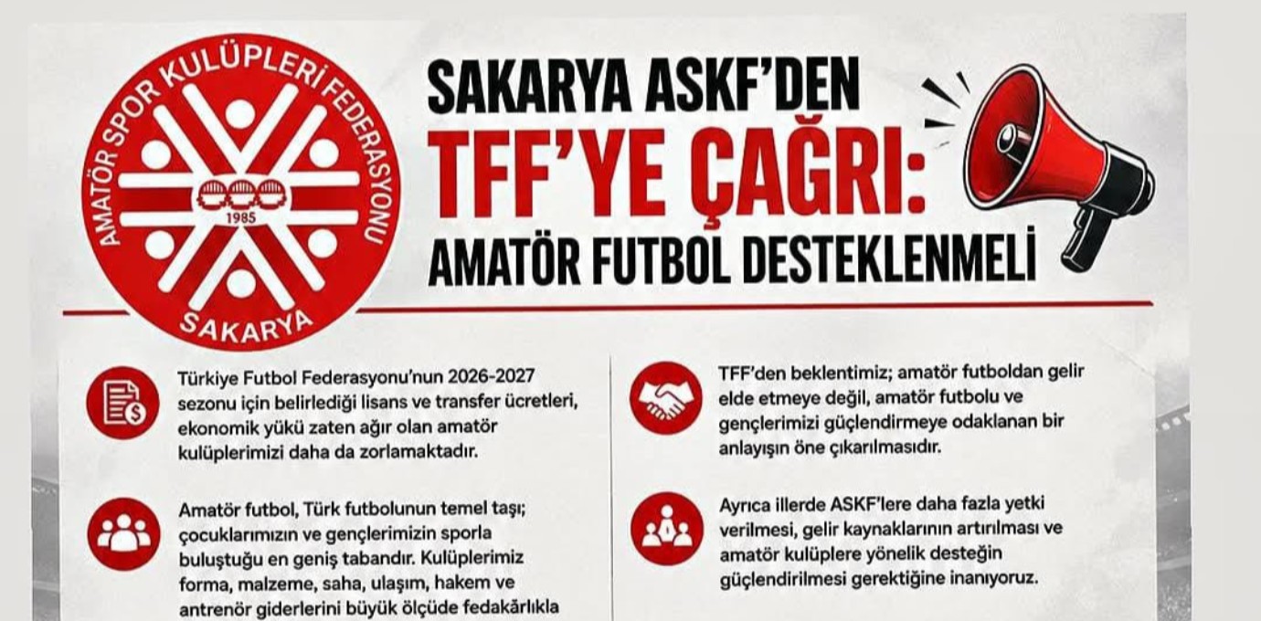 SAKARYA AMATÖR SPOR KULÜPLERİ FEDERASYONU’NDAN TFF’YE ÇAĞRI: